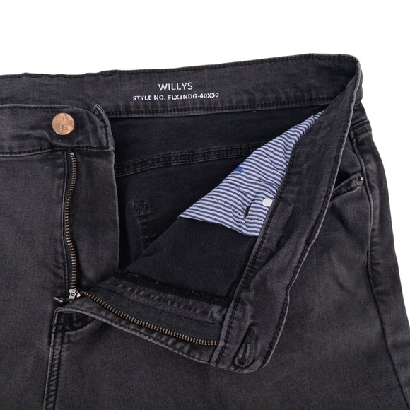 Mugsy‎ Willys Jeans Men's 40x30 (40x27 actual) Gray Denim Stretch Flex FLX3NDG - Picture 8 of 15